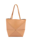 Pre-Loved Puzzle Fold Tote Leather, Tan