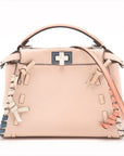 Pre-Loved Peekaboo Handbag Leather Mini with Silver Hardware, Pink