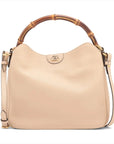 Pre-Loved Diana Bamboo Shoulder Bag Leather Medium with Gold Hardware, Beige