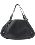 Pre-Loved Abbey D-Ring Tote Leather with Gold Hardware, Black