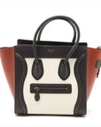 Pre-Loved Luggage Tote Leather Micro with Gold Hardware, Tricolor