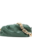 Pre-Loved The Chain Pouch Shoulder Bag Leather with Gold Hardware, Green