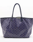 Pre-Loved Saint Louis Tote Goyardine Coated Canvas PM, Navy Blue
