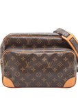 Pre-Loved Nil Crossbody Bag Monogram Coated Canvas with Gold Hardware, Brown