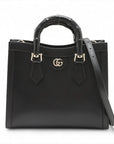 Pre-Loved Diana Tote Leather Small with Gold Hardware, Black