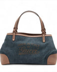 Pre-Loved Craft Tote Denim with Gold Hardware, Blue