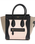 Pre-Loved Luggage Tote Leather Micro with Gold Hardware, Tricolor
