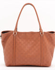Pre-Loved Guccissima Tote Guccissima Leather with Silver Hardware, Cognac