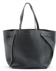 Pre-Loved Cabas Phantom Tote Leather Medium with Gold Hardware, Black