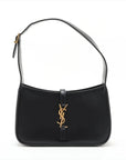 Pre-Loved Le 5 à 7 Shoulder Bag Smooth Leather with Gold Hardware, Black