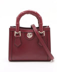 Pre-Loved Diana Tote Leather Mini with Gold Hardware, Burgundy