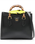 Pre-Loved Diana Bamboo Tote Leather Small with Gold Hardware, Black