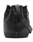Pre-Loved Mon Tresor Bucket Bag Leather Small with Gold Hardware, Black