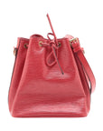 Pre-Loved Petit Noé Shoulder Bag Leather PM with Gold Hardware, Red