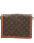 Pre-Loved Dauphine Shoulder Bag Monogram Coated Canvas MM with Gold Hardware, Brown