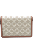 Pre-Loved Triomphe Wallet on Chain Crossbody Bag Triomphe Canvas with Gold Hardware, Beige and Tan