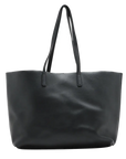 Pre-Loved Shopping Tote Leather with Gold Hardware, Black