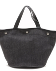 Pre-Loved Denim Tote Tote Denim with Silver Hardware, Black