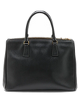 Pre-Loved Galleria Double Zip Tote Leather Medium with Gold Hardware, Black