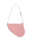Pre-Loved Saddle Shoulder Bag Leather Mini with Gold Hardware, Pink
