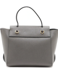 Pre-Loved Belt Bag Handbag Leather Micro with Gold Hardware, Grey