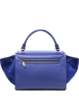 Pre-Loved Trapeze Handbag Leather Medium with Gold Hardware, Blue