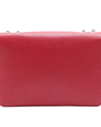 Pre-Loved Interlocking G Crossbody Bag Plain Leather with Gold Hardware Small, Red