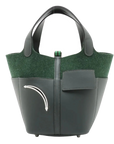 Pre-Loved Picotin Cargo Handbag Leather 18 with Palladium Hardware, Green