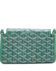 Pre-Loved Plumet Crossbody Bag Goyardine Chevron Coated Canvas with Silver Hardware, Green