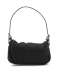 Pre-Loved Mamma Baguette Shoulder Bag Plain Canvas with Silver Hardware, Black