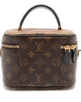 Pre-Loved Vanity PM Handbag Monogram Coated Canvas PM with Gold Hardware, Brown
