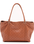 Pre-Loved Guccissima Tote Guccissima Leather with Silver Hardware, Cognac