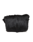 Pre-Loved Mamma Baguette Shoulder Bag Fur with Silver Hardware, Black