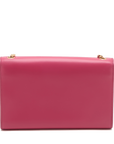 Pre-Loved Kate Tassel Shoulder Bag Leather Medium with Gold Hardware, Pink