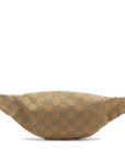 Pre-Loved GG Ripstop Belt Bag Monogram Nylon with Silver Hardware, Beige