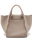Pre-Loved Big Bag Tote Leather Small with Silver Hardware, Taupe