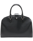 Pre-Loved Pont Neuf Handbag Leather GM with Silver Hardware, Black