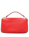 Pre-Loved Baguette Shoulder Bag Leather with Silver Hardware, Red
