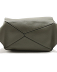 Pre-Loved Puzzle Crossbody Bag Leather Small with Silver Hardware, Khaki Green