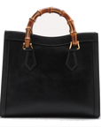 Pre-Loved Diana Bamboo Tote Leather Small with Gold Hardware, Black