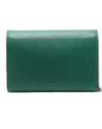 Pre-Loved Dionysus Wallet on Chain Crossbody Bag Leather Mini with Aged Gold and Silver Hardware, Green