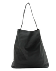 Pre-Loved Nappa Leather Hobo Shoulder Bag Leather with Gold Hardware, Black