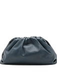 Pre-Loved The Pouch Clutch Leather with Silver Hardware, Blue