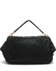 Pre-Loved Mamma Baguette (Fendi x Porter) Shoulder Bag Nylon Large with Gold Hardware, Black