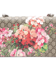 Pre-Loved Dionysus Blooms Shoulder Bag Monogram Coated Canvas Small with Aged Silver Hardware, Beige Ebony with Pink Floral
