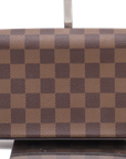 Pre-Loved Félicie Pochette Damier Canvas Coated with Gold Hardware, Brown