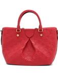 Pre-Loved Mazarine Tote Monogram Leather PM with Gold Hardware, Red