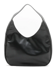 Pre-Loved Padded Nappa Leather Hobo Shoulder Bag Leather with Gold Hardware, Black