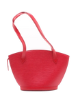 Pre-Loved Saint Jacques Shoulder Bag Leather PM with Gold Hardware, Red
