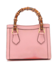 Pre-Loved Diana Bamboo Tote Leather Mini with Gold Hardware, Pink